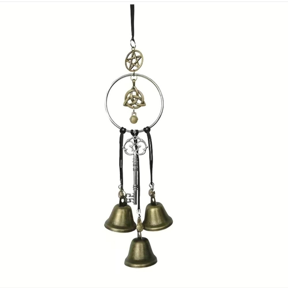Witch Bells Protection Charm Pentacle Celtic Knot Door Hanging